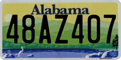 AL license plate 48AZ407