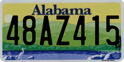 AL license plate 48AZ415