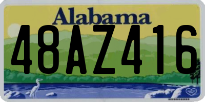 AL license plate 48AZ416