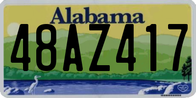 AL license plate 48AZ417