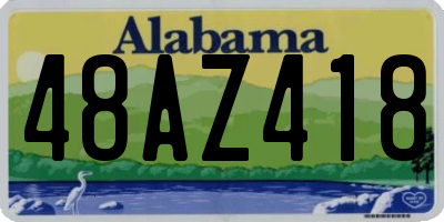 AL license plate 48AZ418