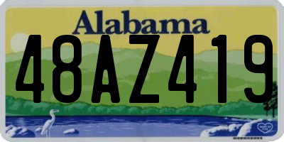 AL license plate 48AZ419