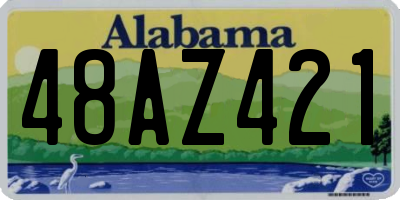 AL license plate 48AZ421