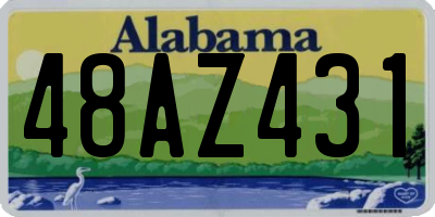 AL license plate 48AZ431
