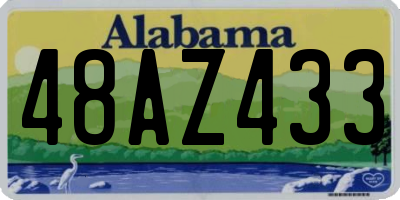 AL license plate 48AZ433