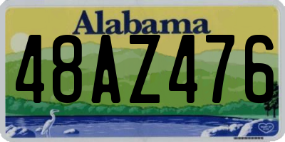 AL license plate 48AZ476