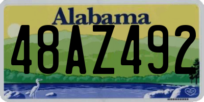 AL license plate 48AZ492