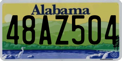 AL license plate 48AZ504