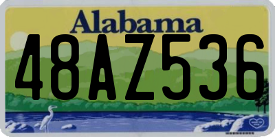 AL license plate 48AZ536
