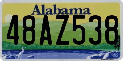 AL license plate 48AZ538