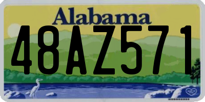 AL license plate 48AZ571