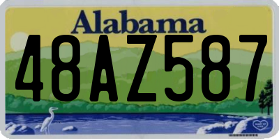 AL license plate 48AZ587