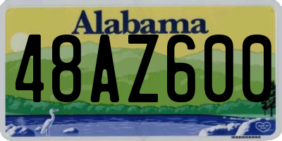 AL license plate 48AZ600