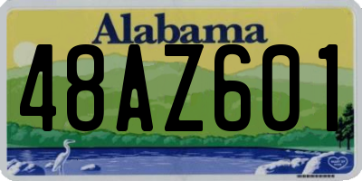 AL license plate 48AZ601