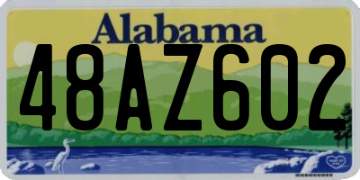 AL license plate 48AZ602