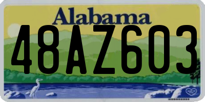 AL license plate 48AZ603