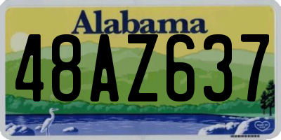 AL license plate 48AZ637