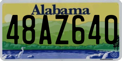 AL license plate 48AZ640