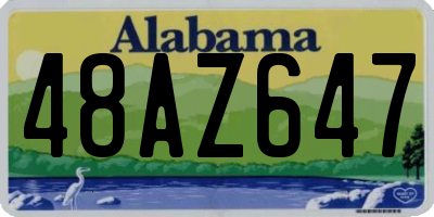 AL license plate 48AZ647