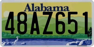 AL license plate 48AZ651