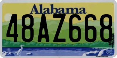 AL license plate 48AZ668