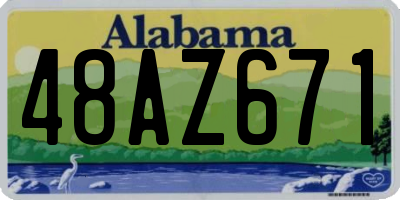 AL license plate 48AZ671