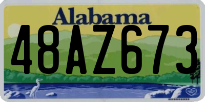 AL license plate 48AZ673