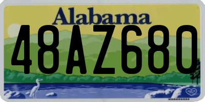 AL license plate 48AZ680