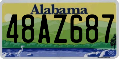 AL license plate 48AZ687