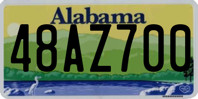 AL license plate 48AZ700