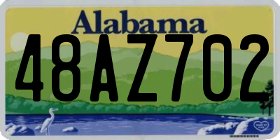 AL license plate 48AZ702