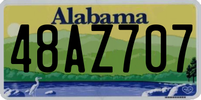 AL license plate 48AZ707