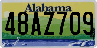 AL license plate 48AZ709