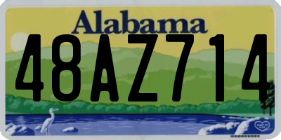 AL license plate 48AZ714