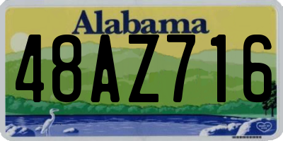 AL license plate 48AZ716