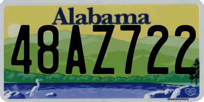 AL license plate 48AZ722