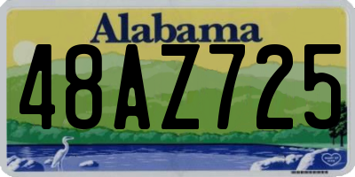 AL license plate 48AZ725