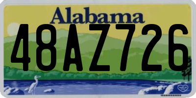 AL license plate 48AZ726