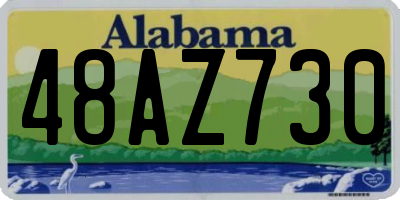 AL license plate 48AZ730