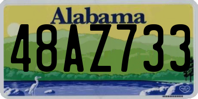 AL license plate 48AZ733