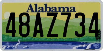 AL license plate 48AZ734