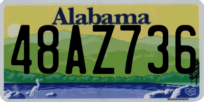 AL license plate 48AZ736