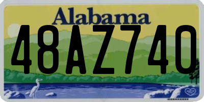 AL license plate 48AZ740