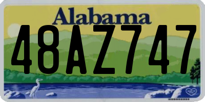 AL license plate 48AZ747