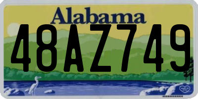 AL license plate 48AZ749