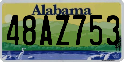 AL license plate 48AZ753