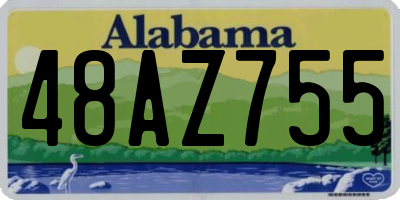 AL license plate 48AZ755