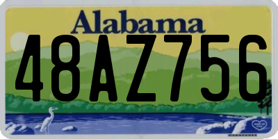 AL license plate 48AZ756