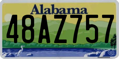 AL license plate 48AZ757