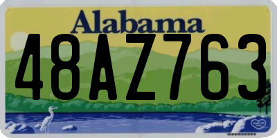 AL license plate 48AZ763